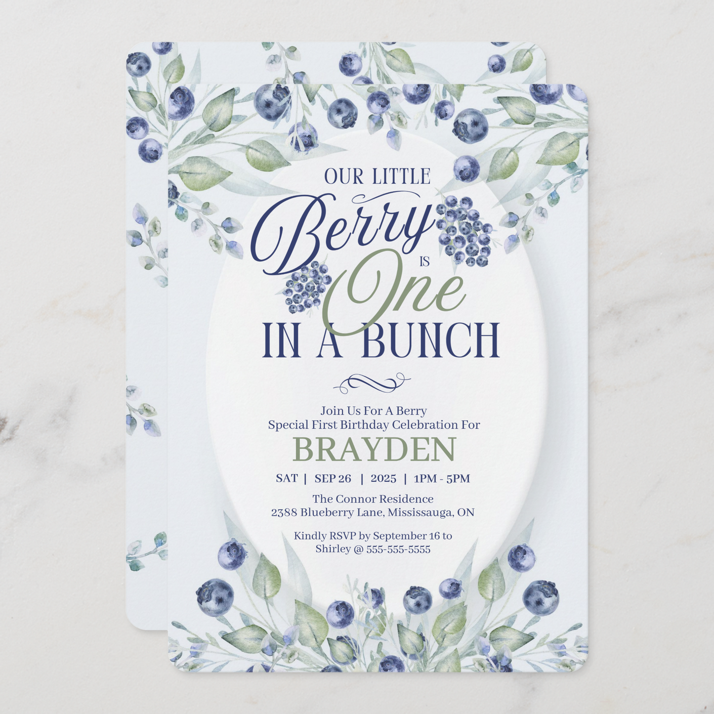 One In A Bunch First Birthday Invitation