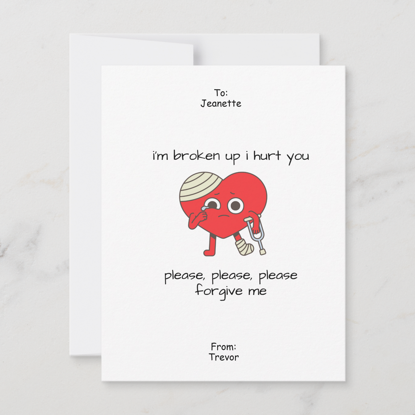 Please Forgive Me Card, Apology Card