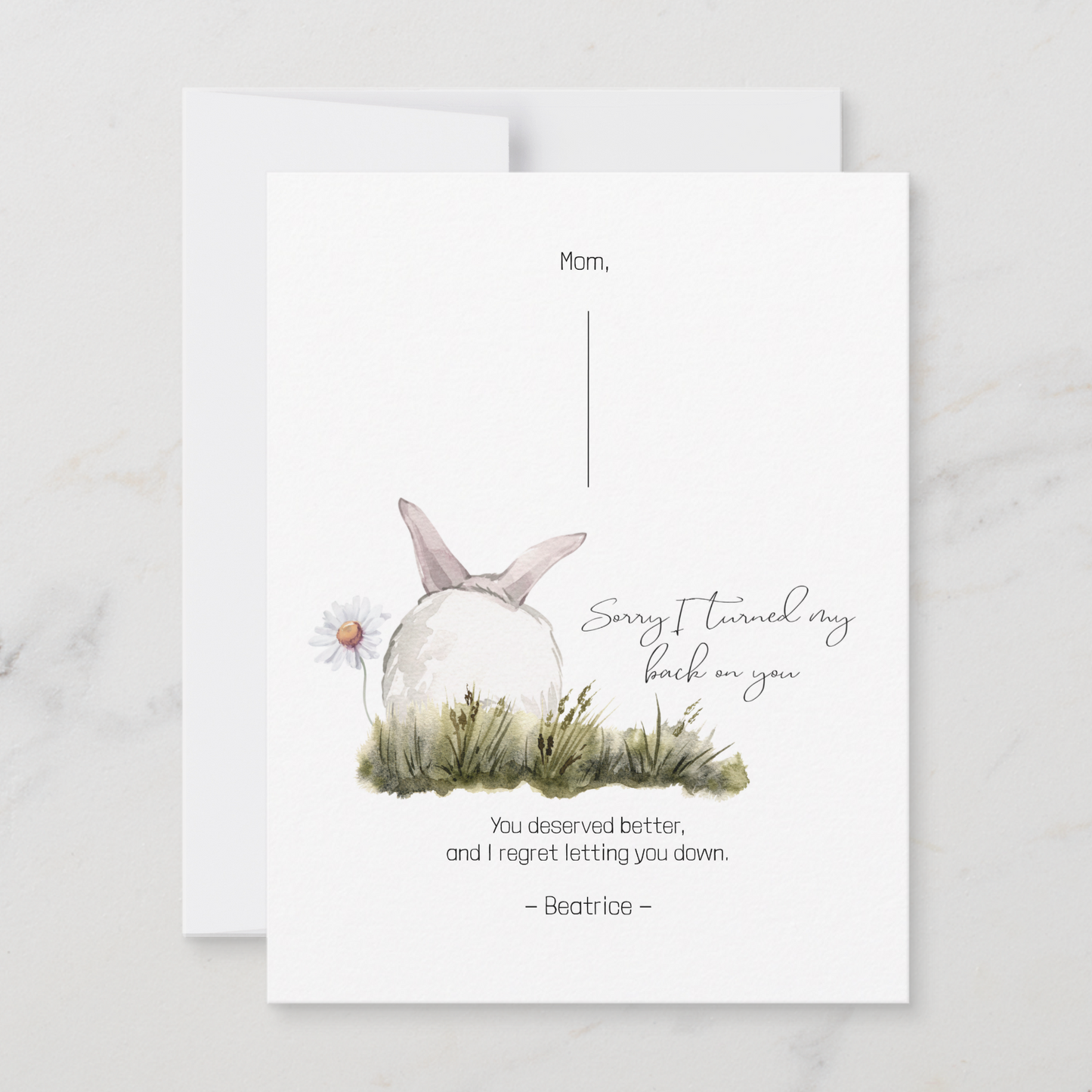 Turned My Back On You Apology Card, Forgive Me Card