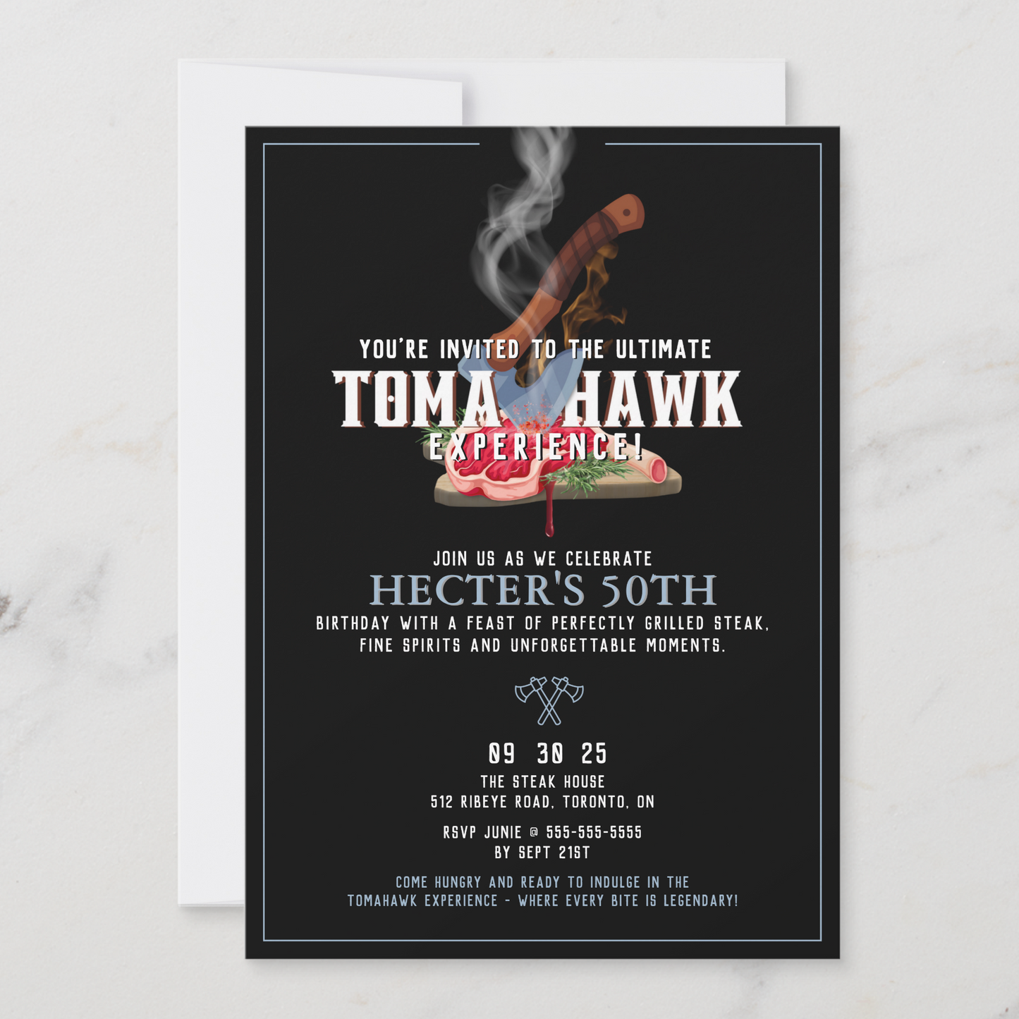 Tomahawk Birthday Party Invitation