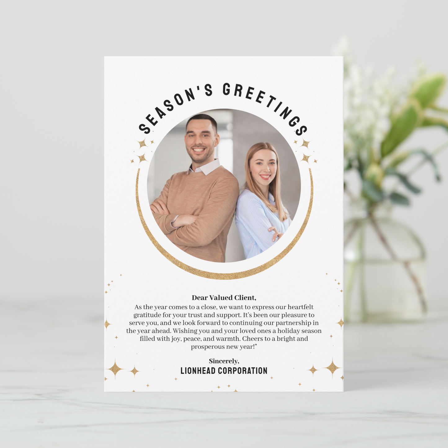 A Year In Review Business Christmas Card