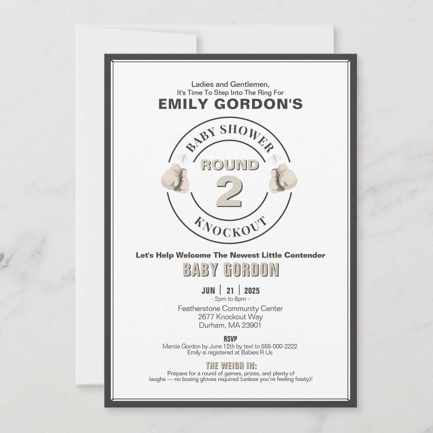 Baby Shower Knockout Invitation