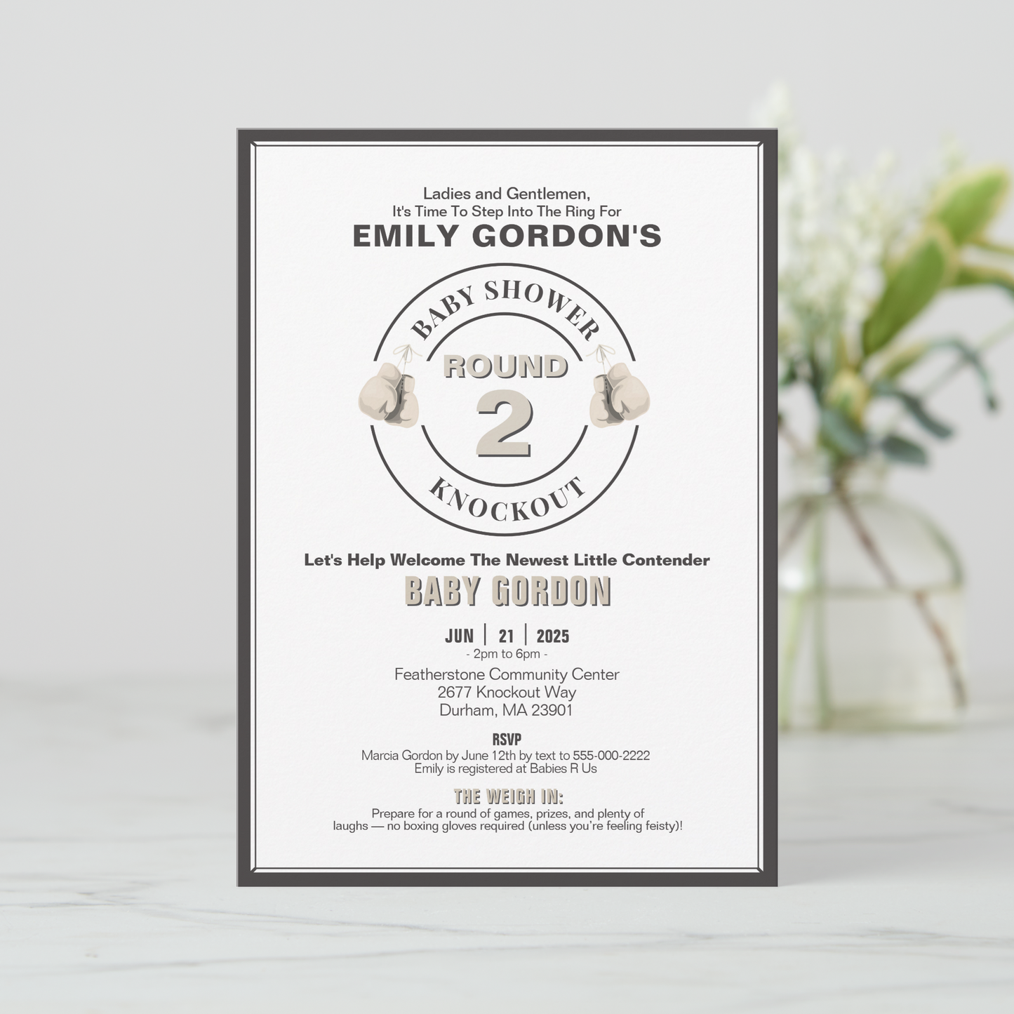 Baby Shower Knockout Invitation