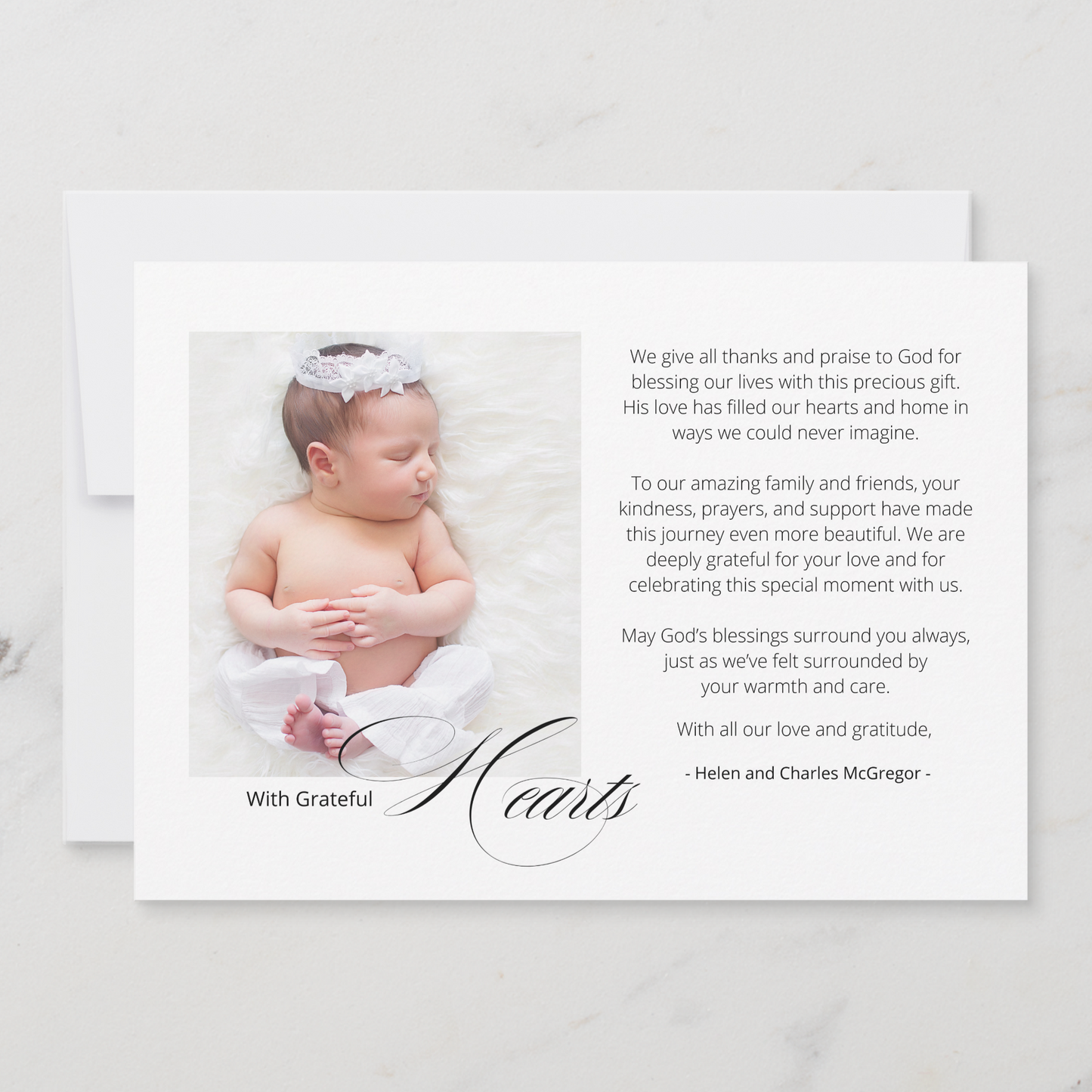 God's Love Birth Announcement Card, Religious Birth Announcements