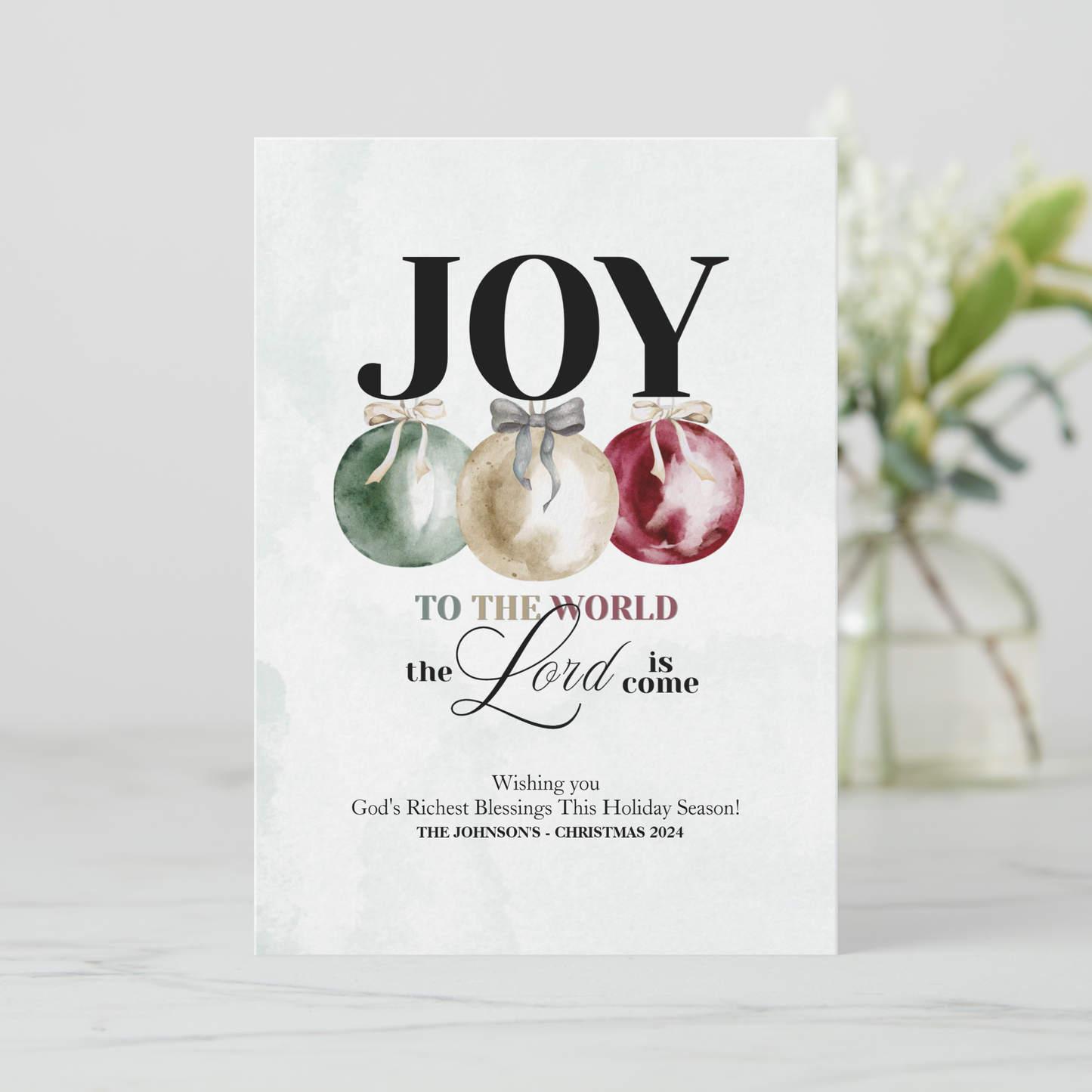 Joy To The World Holiday Card