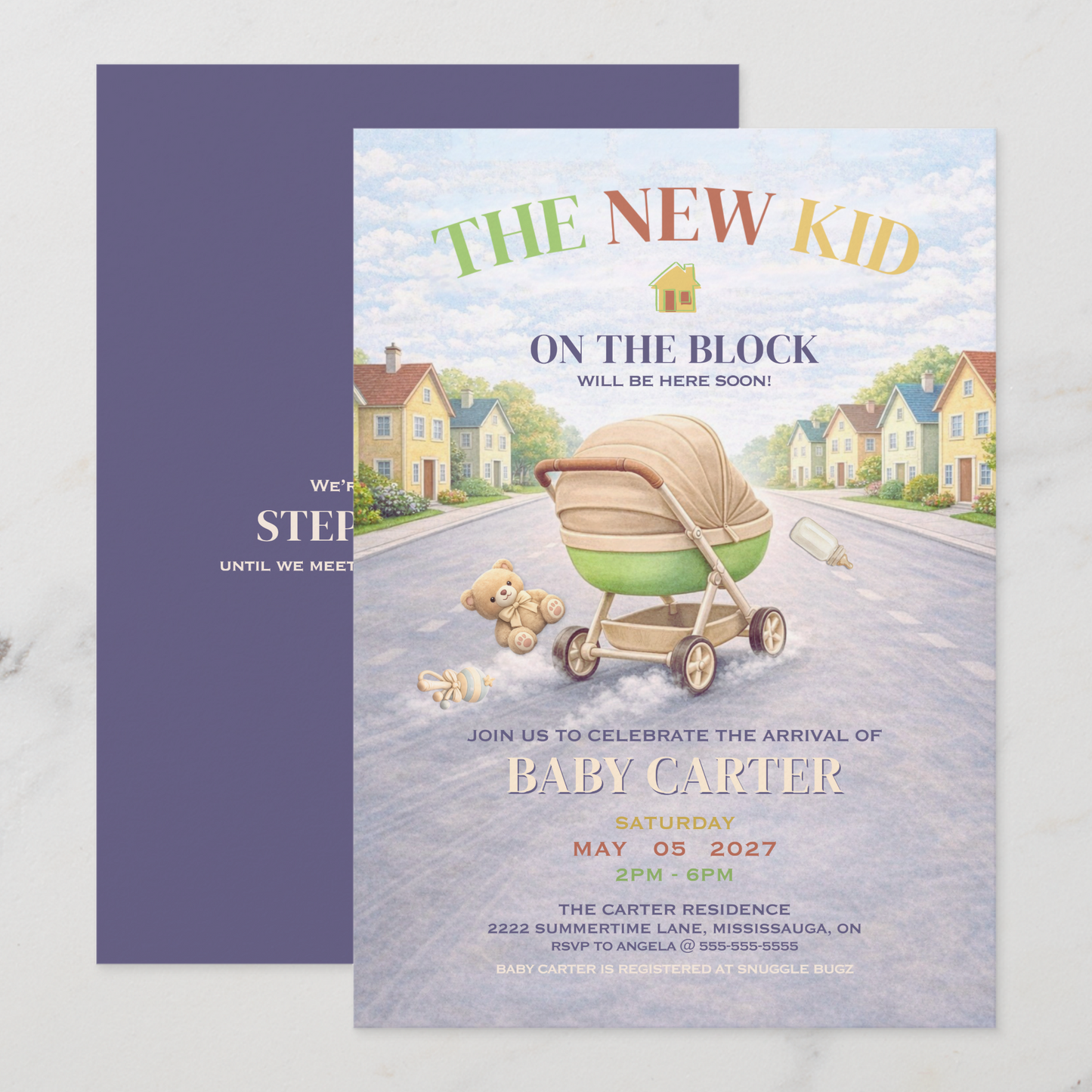 New Kid On The Block Baby Shower Invitation | Editable Baby Shower Invitation