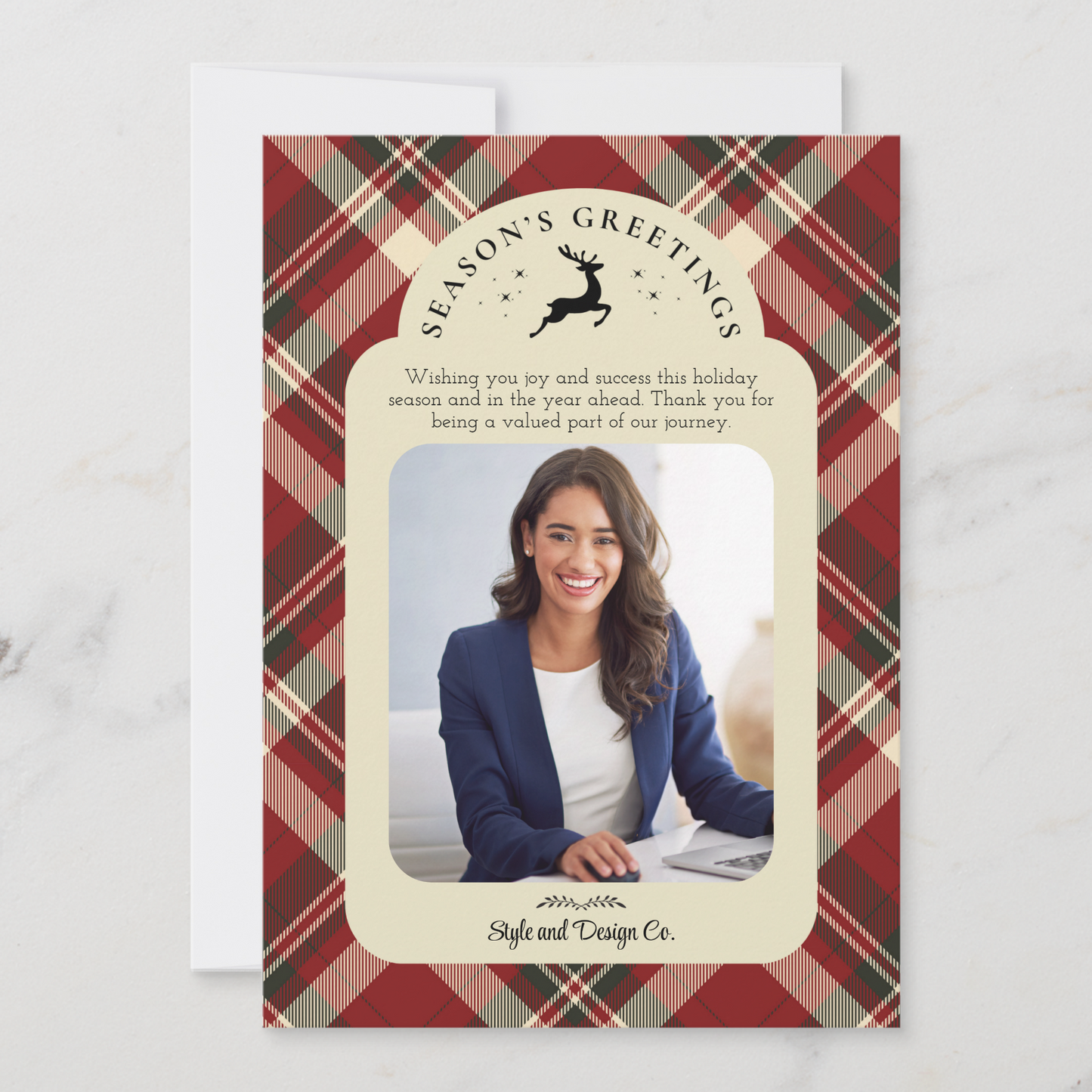 Seasons Greetings Business Holiday Card