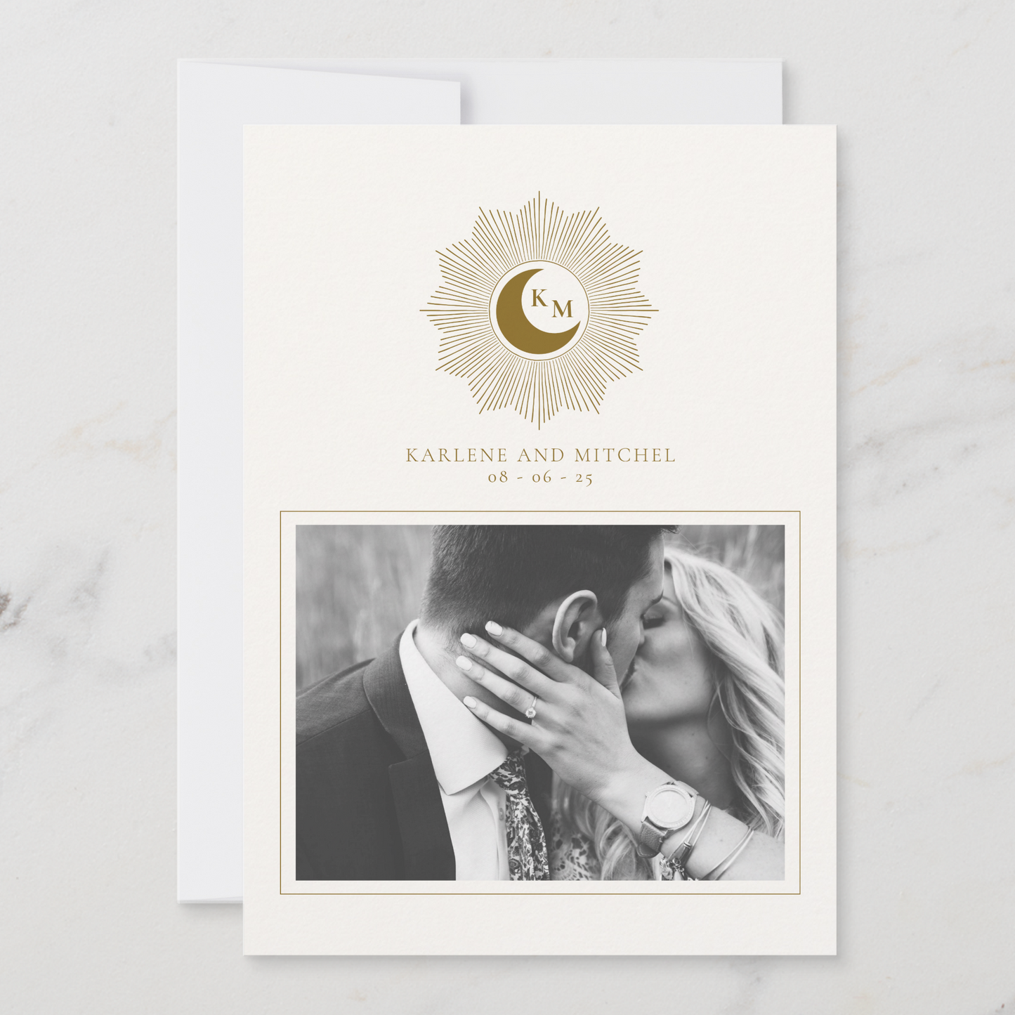 Sun and Moon Timeless Wedding Invitation