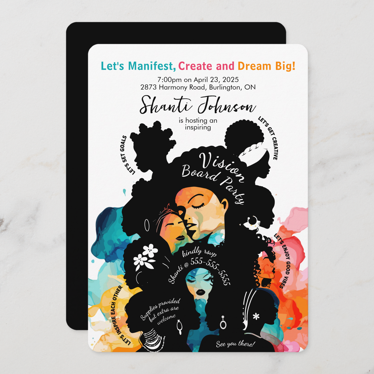 Vision Board Party Invitation