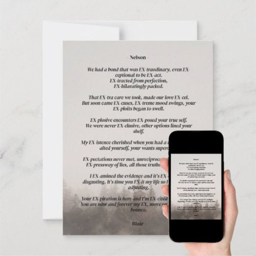 An EX Story Card, Relationship Card