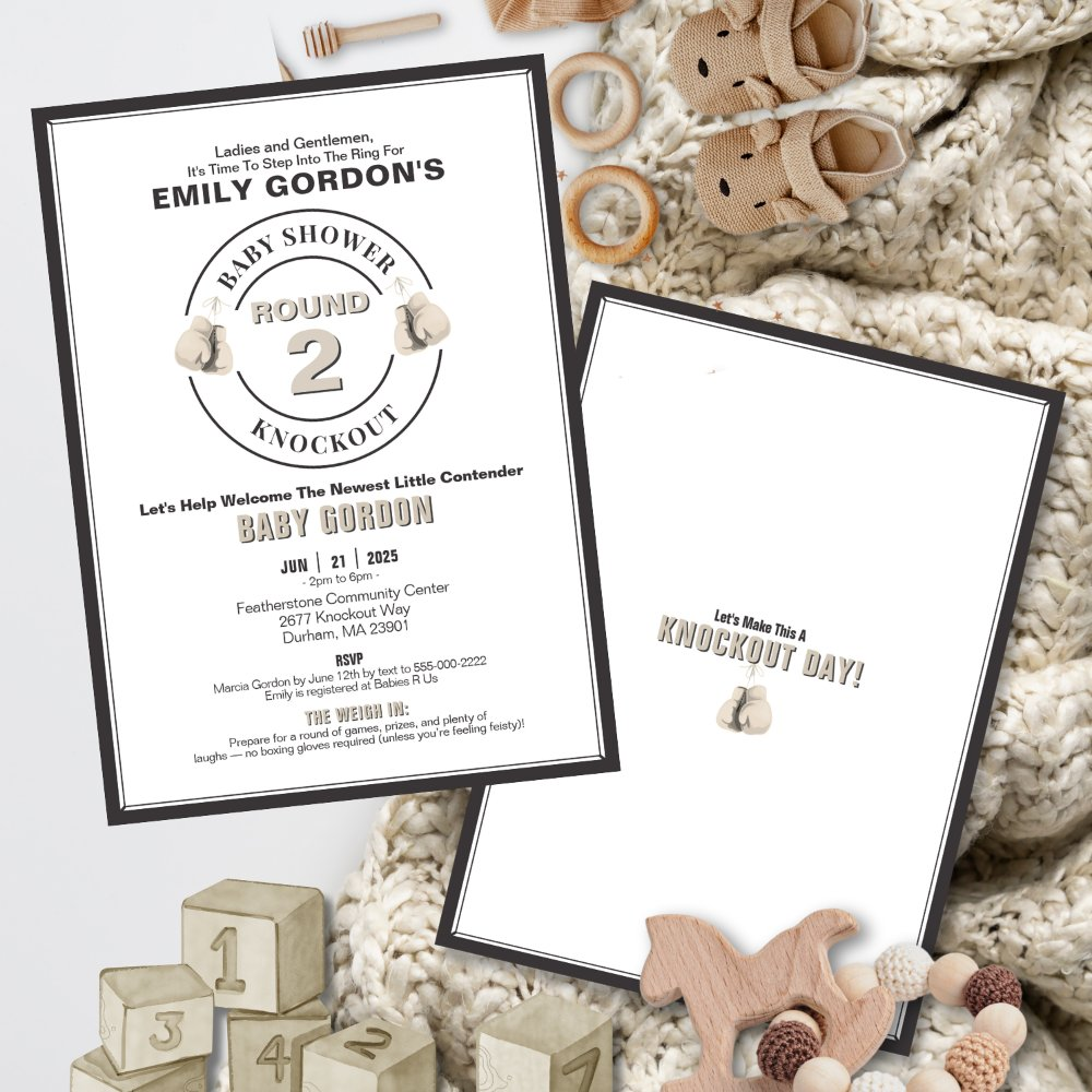Baby Shower Knockout Invitation
