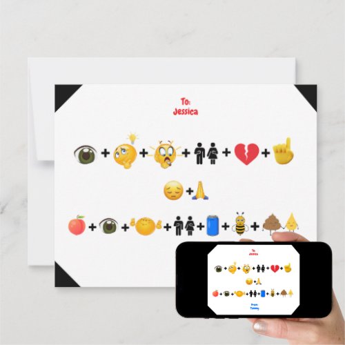 Emoji Theme Breakup Card - 2 Editable Templates