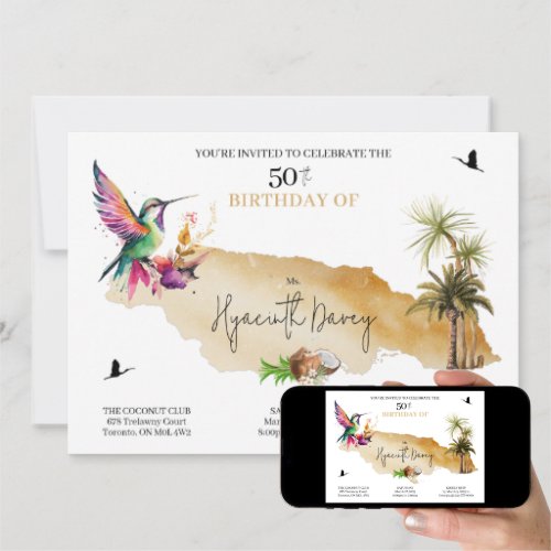 Jamaican Theme Birthday Invitation