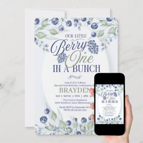 One In A Bunch First Birthday Invitation