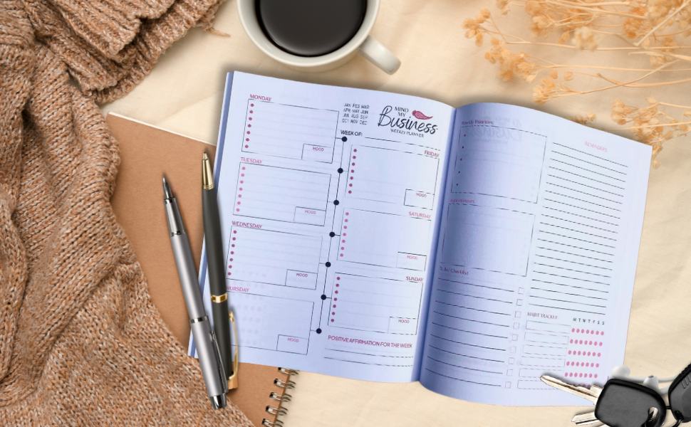 Indian Women's Weekly Planner | Cultural Planner with Habit & Mood Tracker
