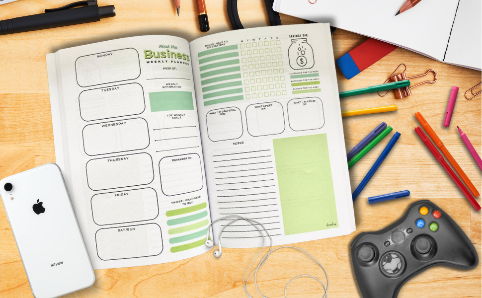 Weekly Student Planner Undated | Habit Tracker & Savings Jar Planner
