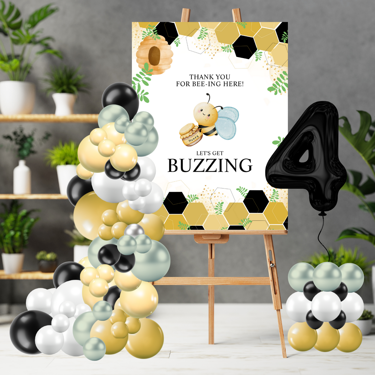 Bee Birthday Party Printable Bundle – Instant Download (No Customization)