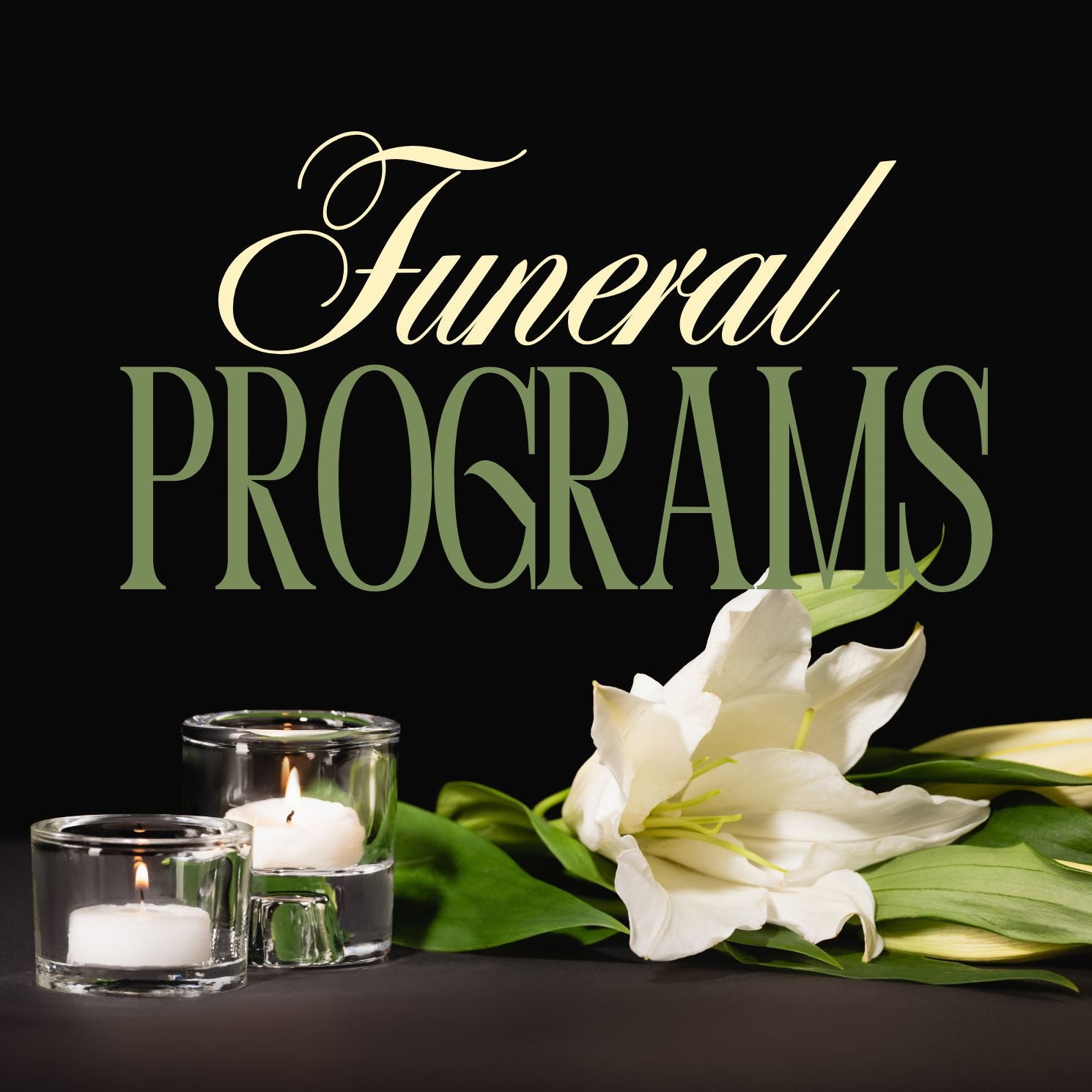 Funeral Program and Death Announcement Templates – Hot Oil Designs