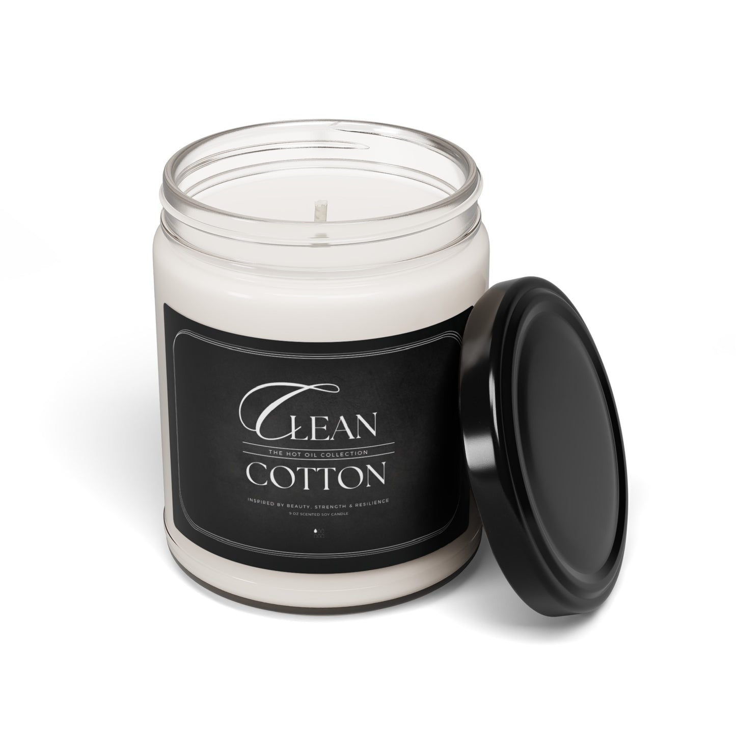 The Hot Oil Collection - Clean Cotton Scented Soy Candle, 9oz