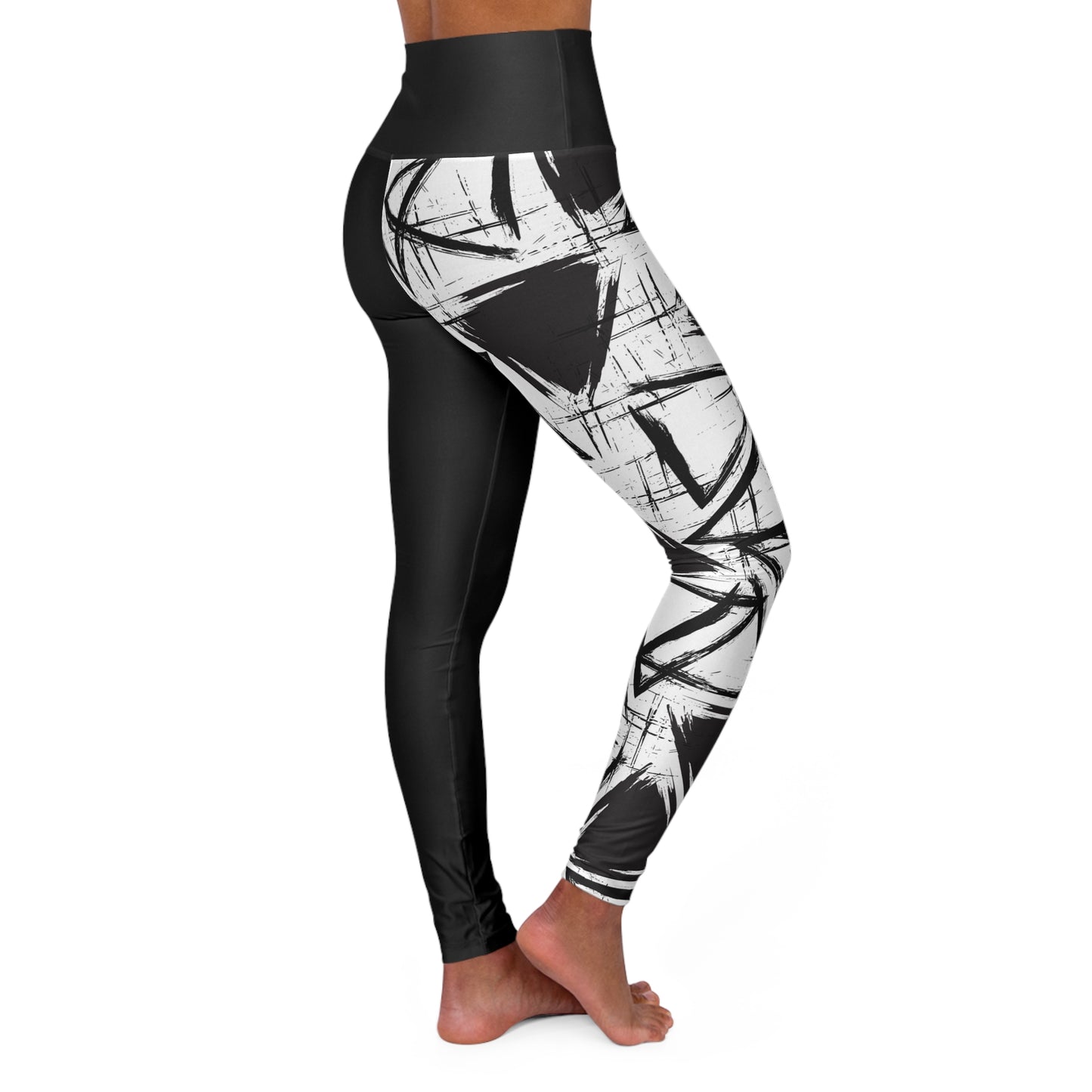 Abstract Triangle Art High Waisted Yoga Leggings