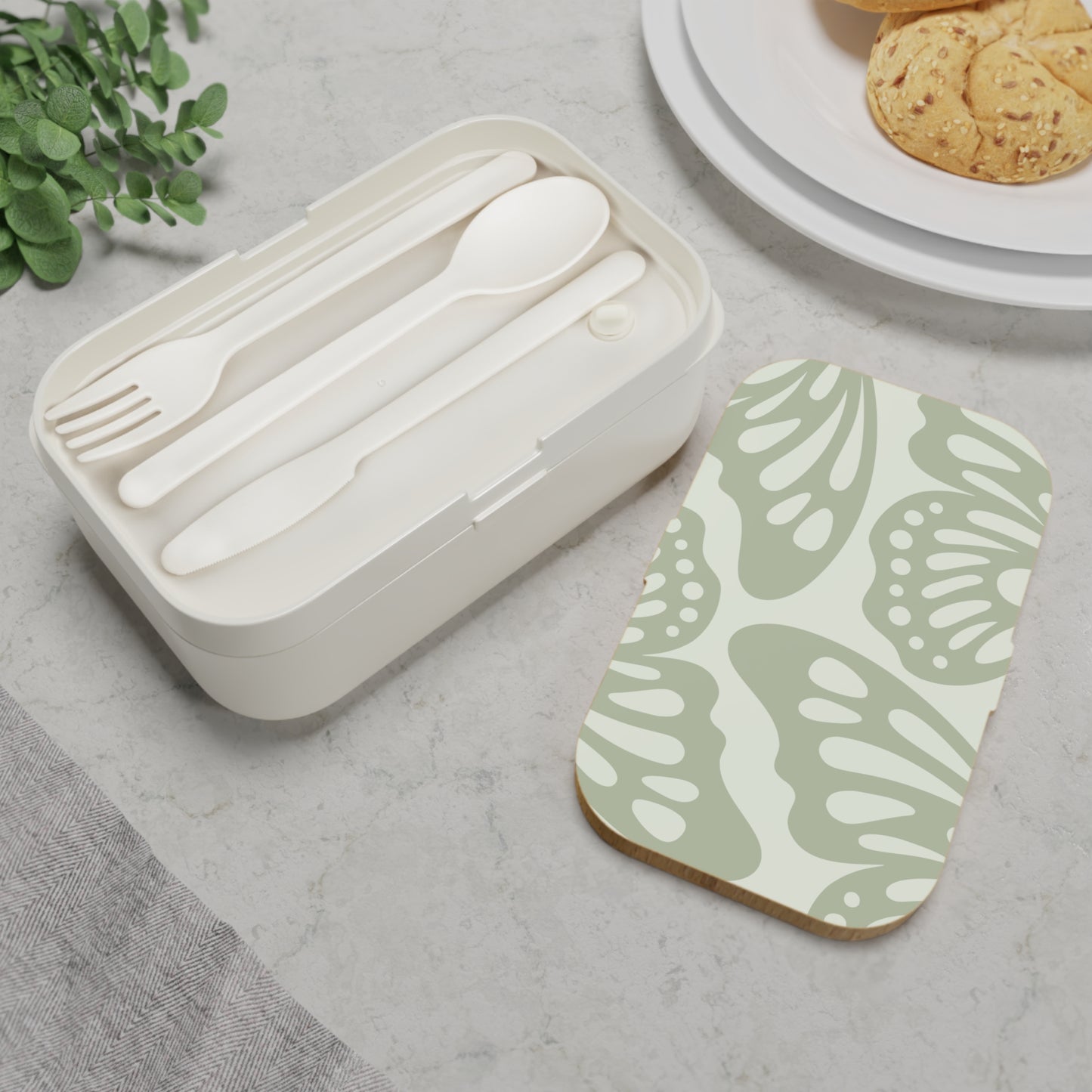 Green Butterfly Wing Bento Lunch Box