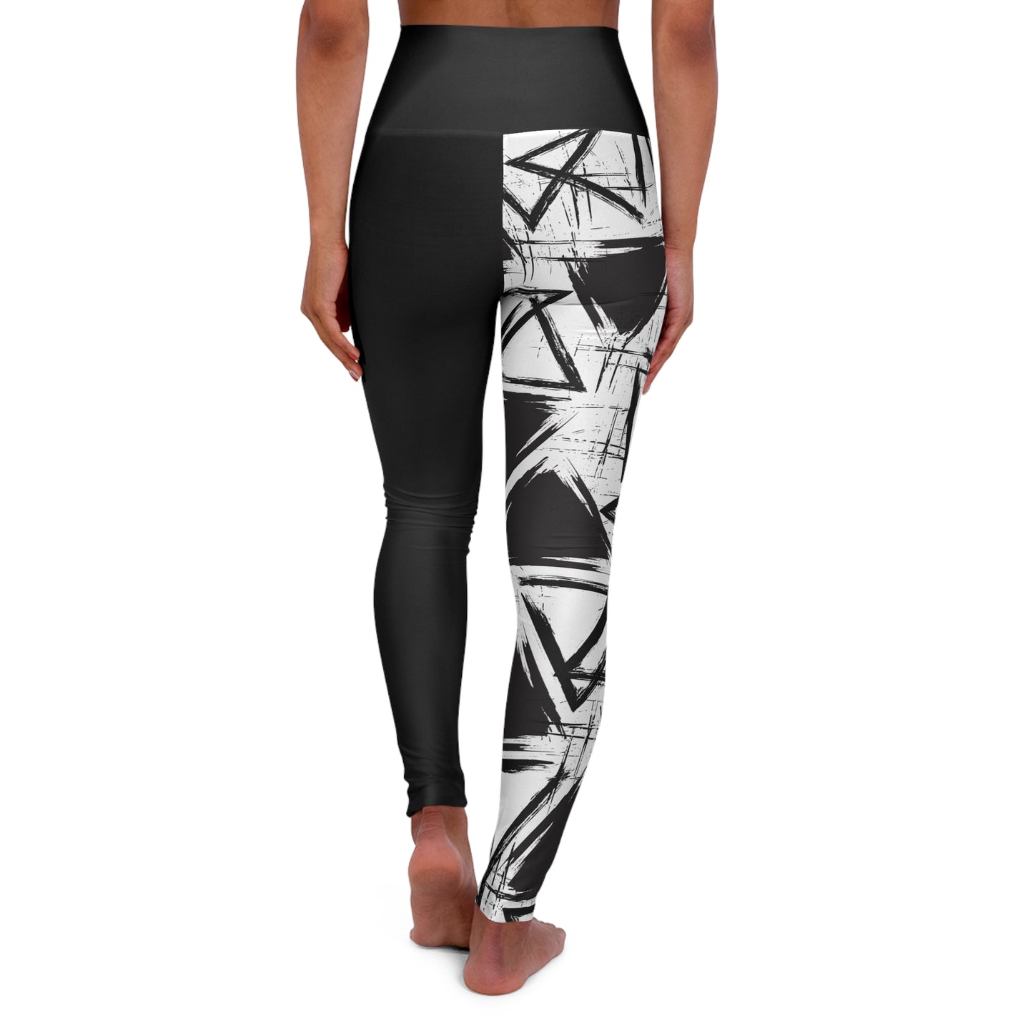 Abstract Triangle Art High Waisted Yoga Leggings