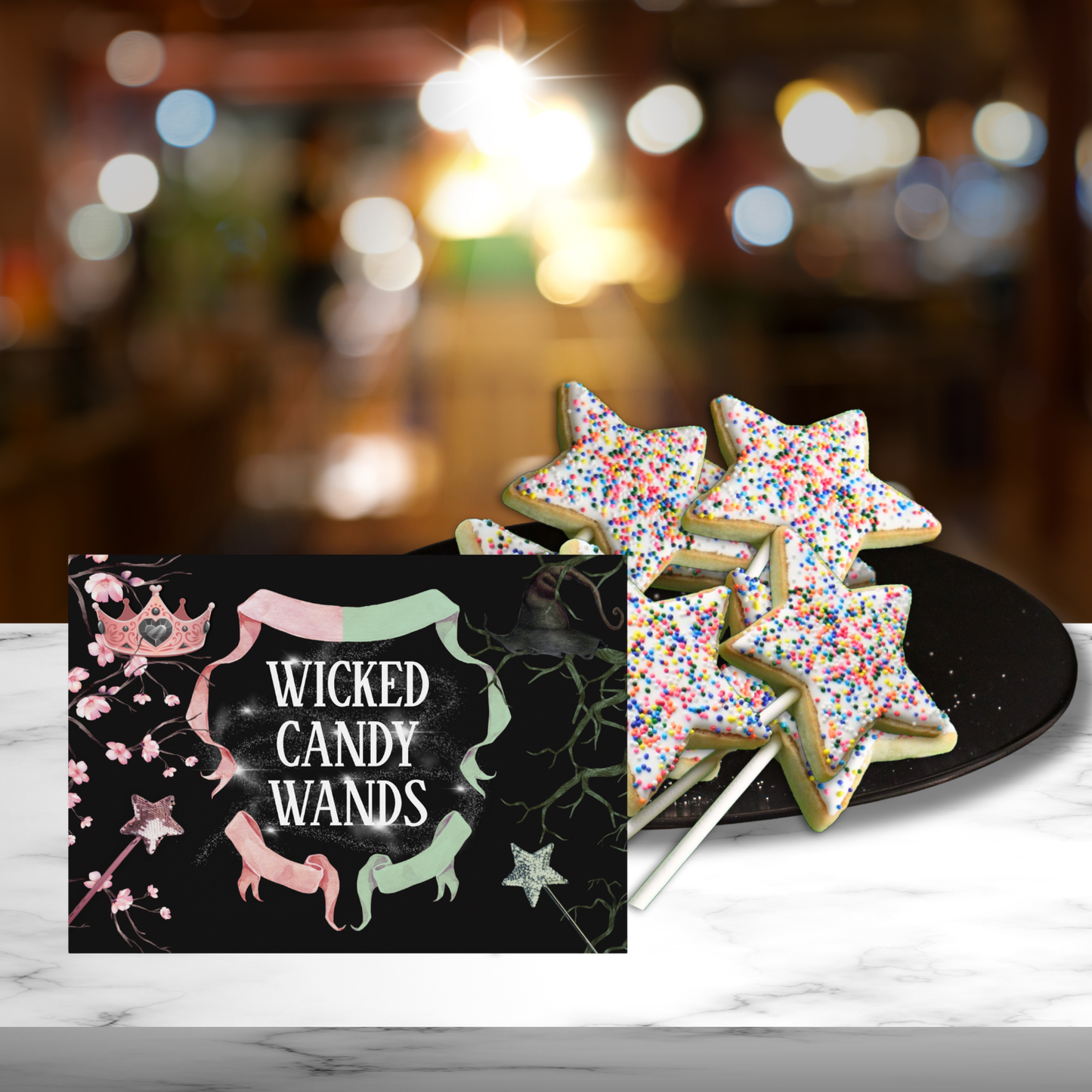 Wicked Theme Food Card Template