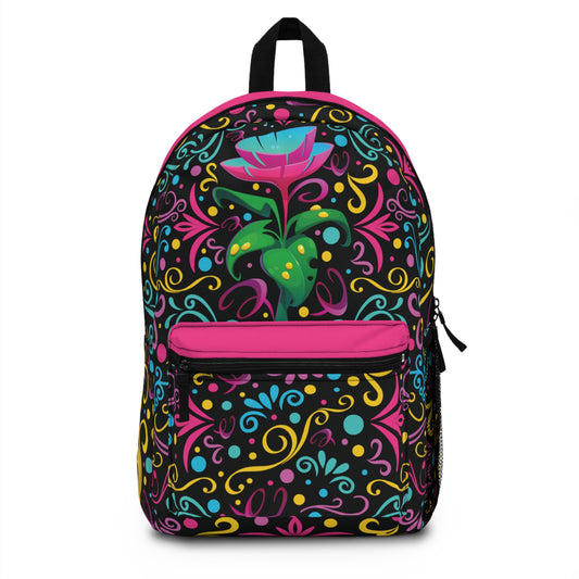 Flower Flourish Drip School Backpack