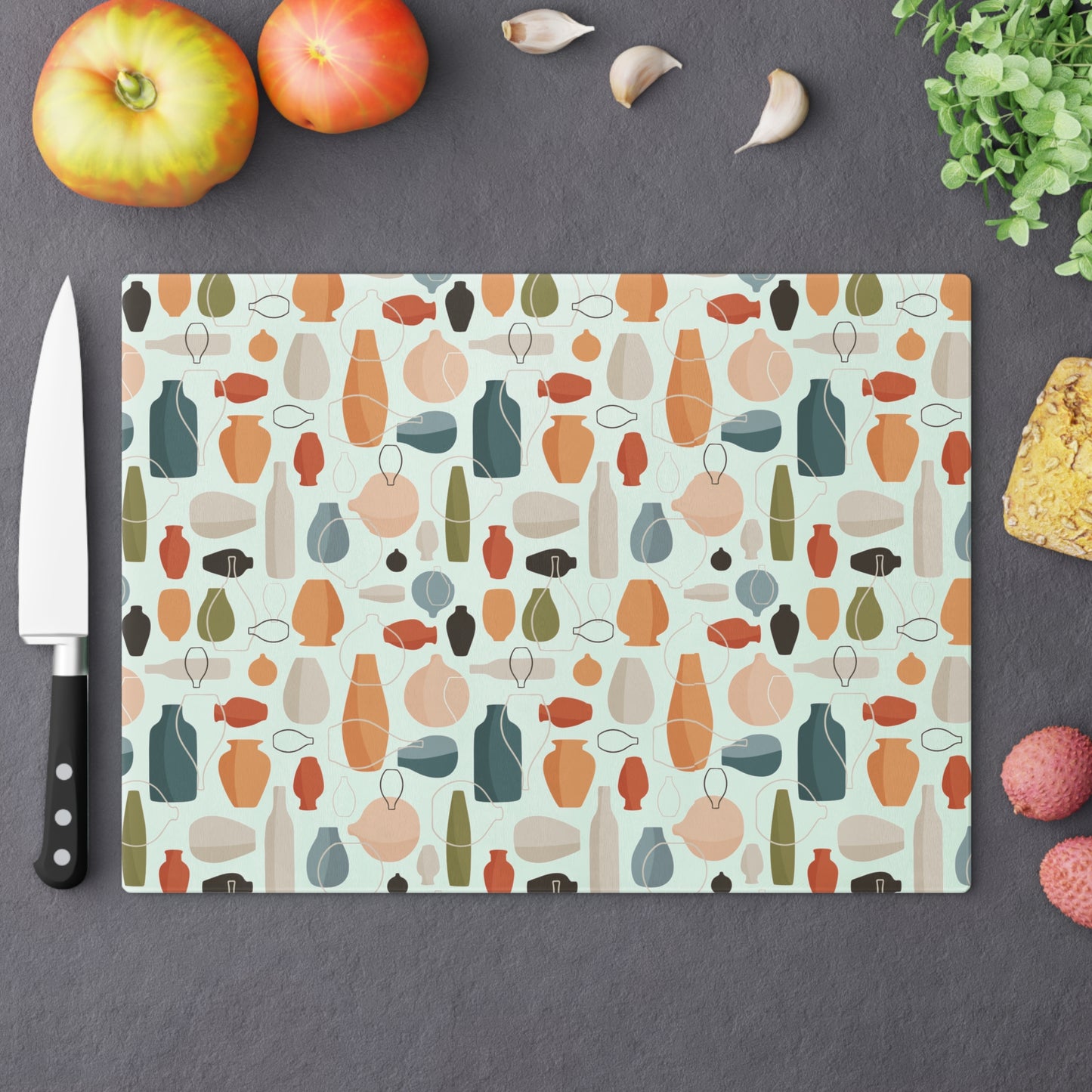 Decorative Vase Patterned Cutting Board