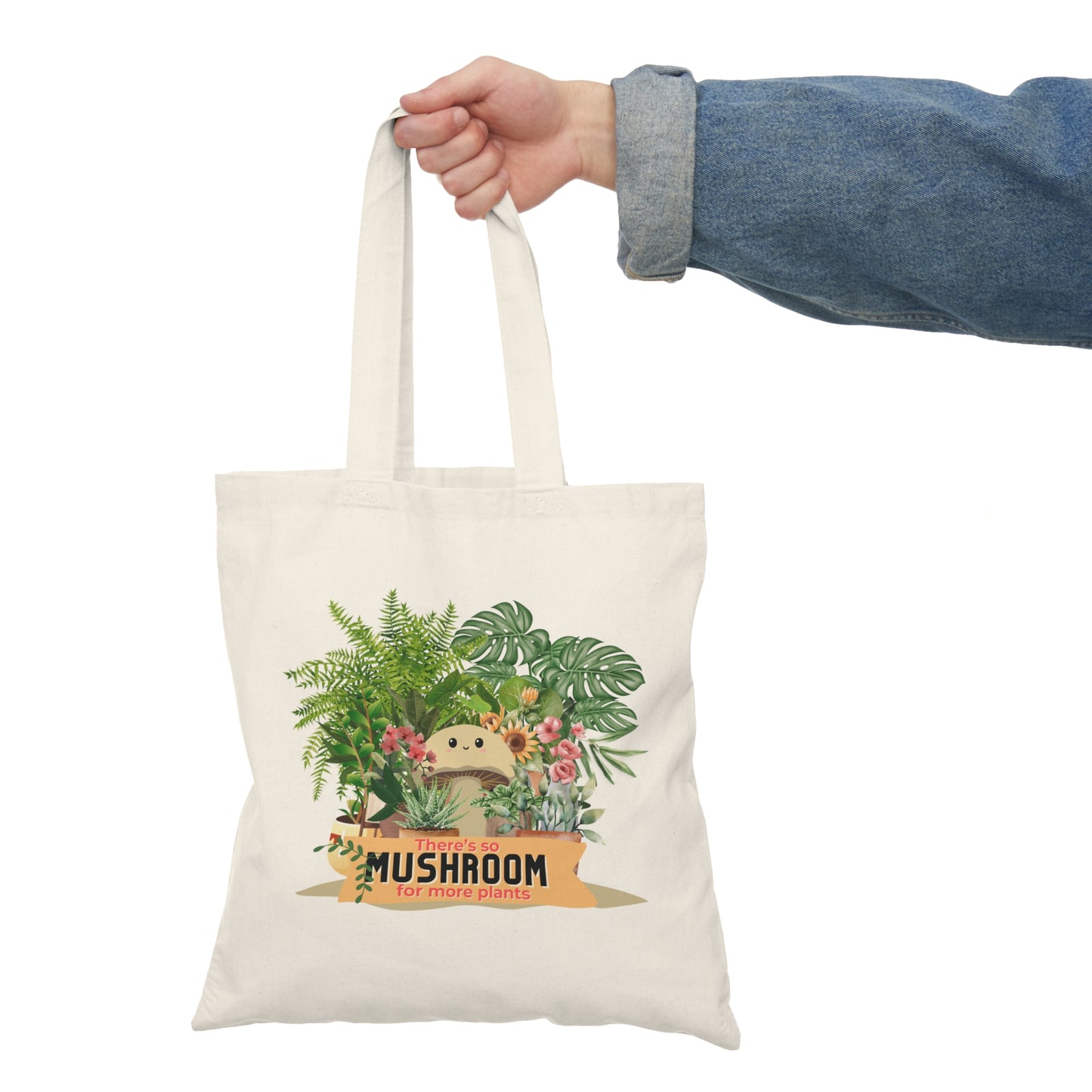 Cotton Tote Bag - Reusable Plant Lover's Essential Carryall