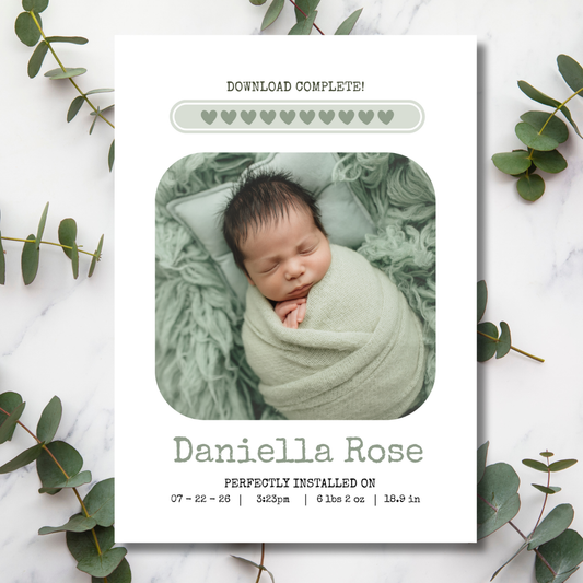 Download Complete Birth Announcement Template