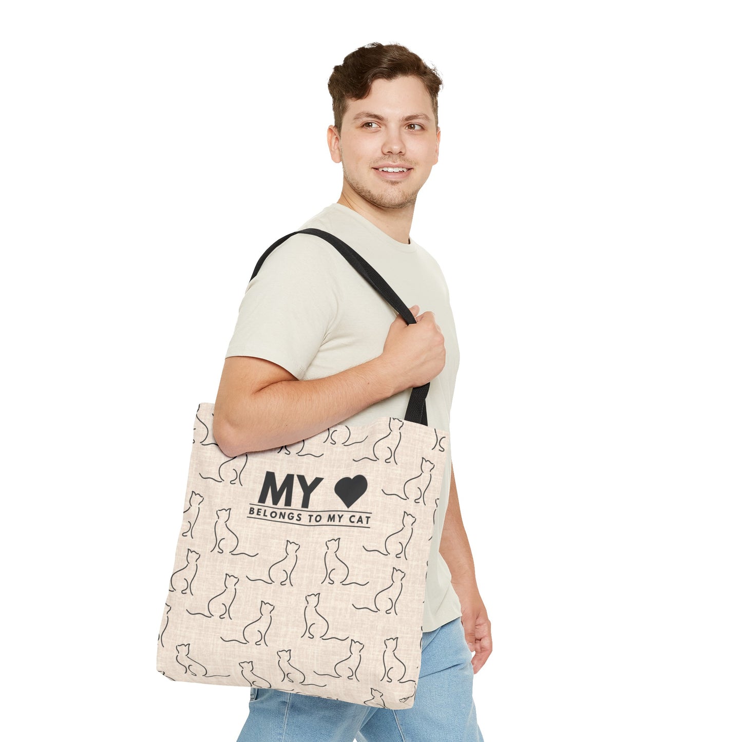 My Heart Belongs To My Cat Tote Bag