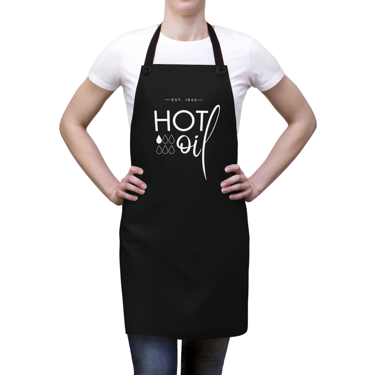 Black Hot Oil Apron