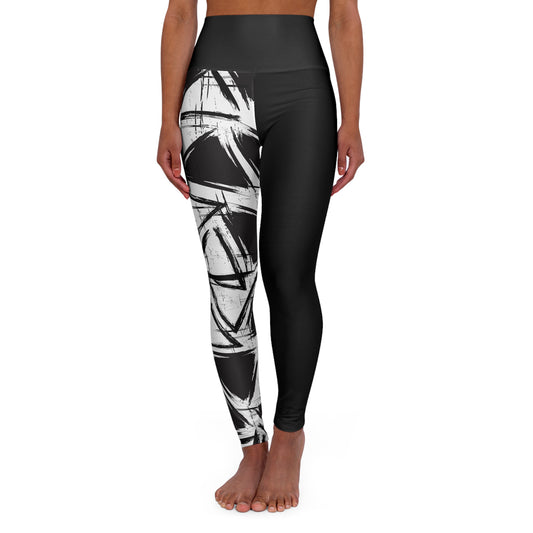 Abstract Triangle Art High Waisted Yoga Leggings