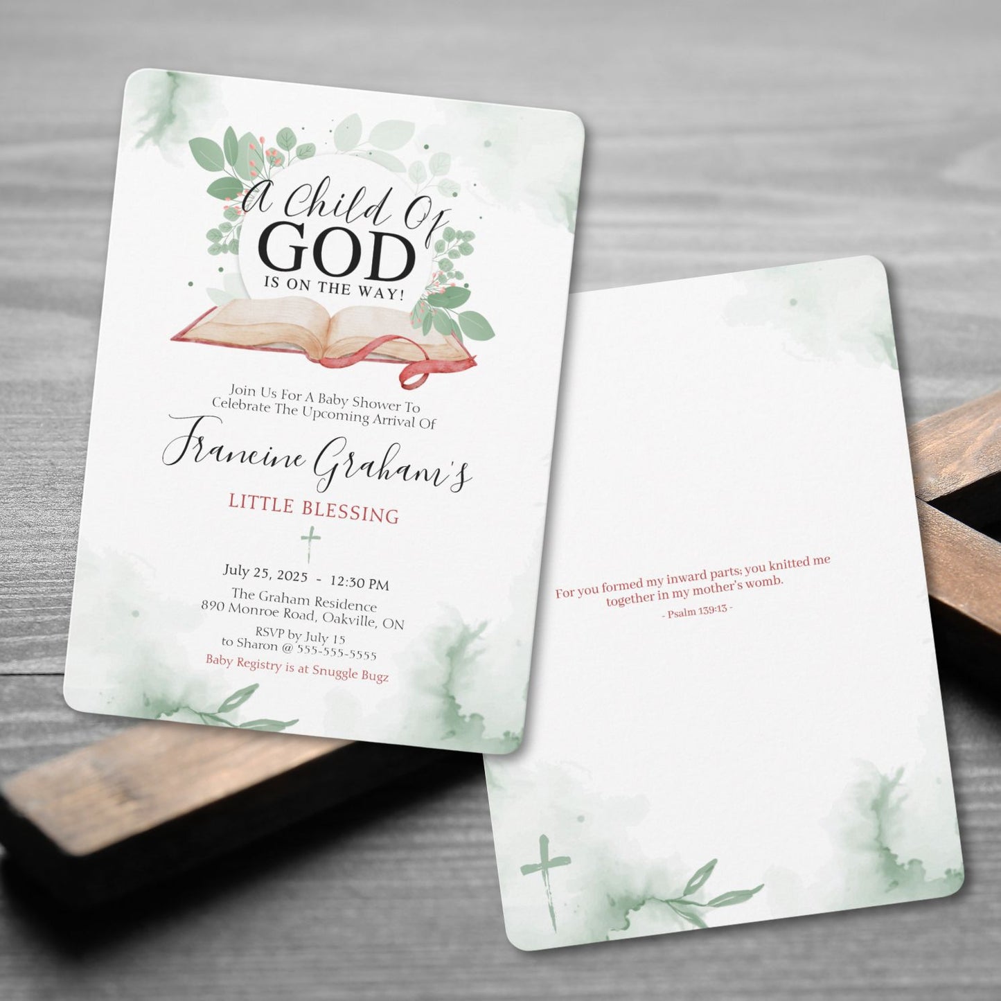 A Child Of God Baby SHower Invitation