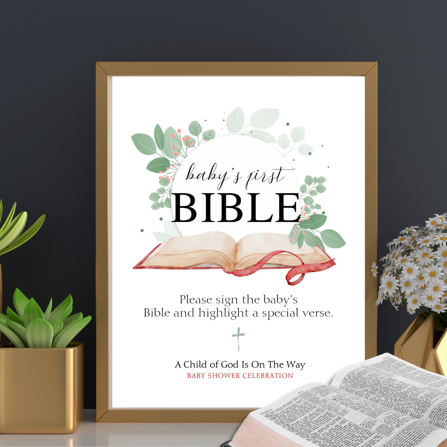 A Child Of God Is On The Way Baby Shower Printable Bundle – Instant Download