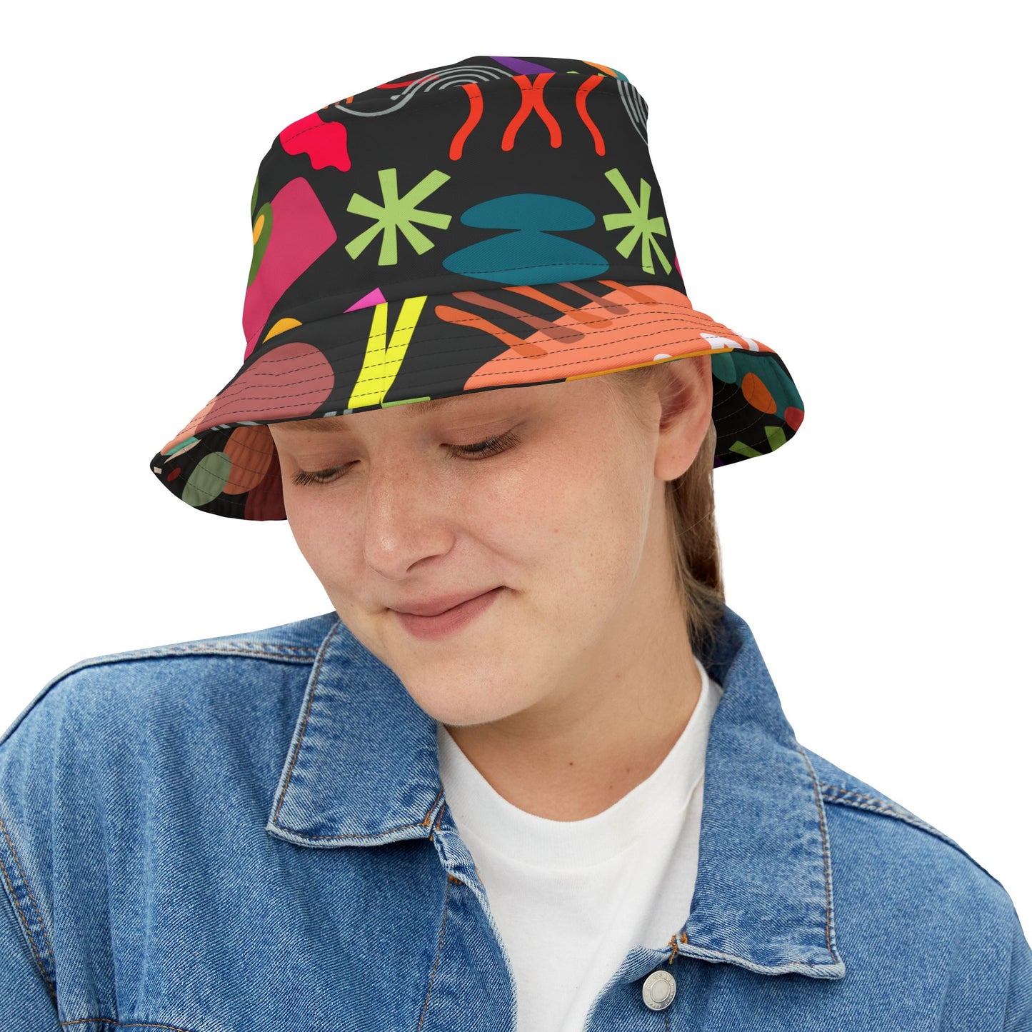 Shapes Graphic Bucket Hat