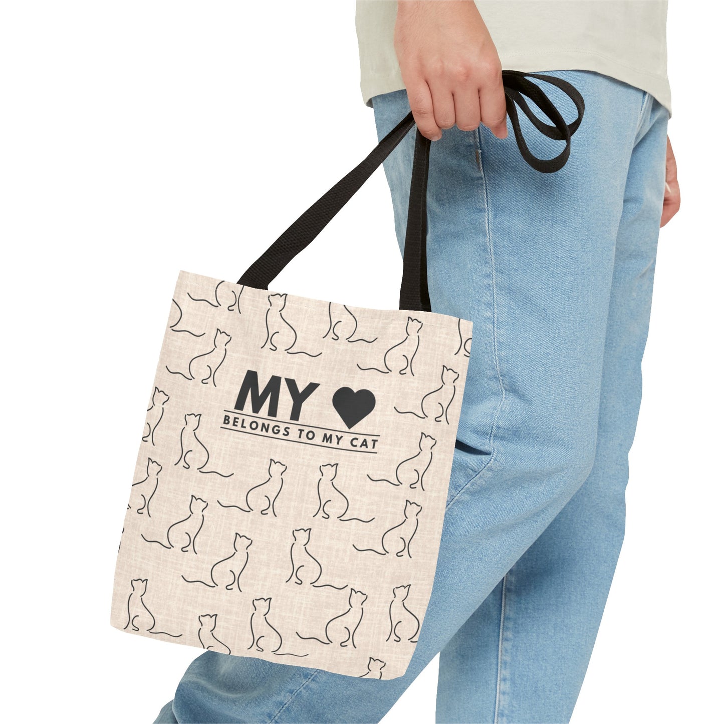 My Heart Belongs To My Cat Tote Bag