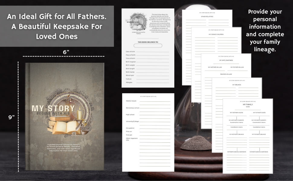 My Story Begins With His: Memory Journal for Fathers