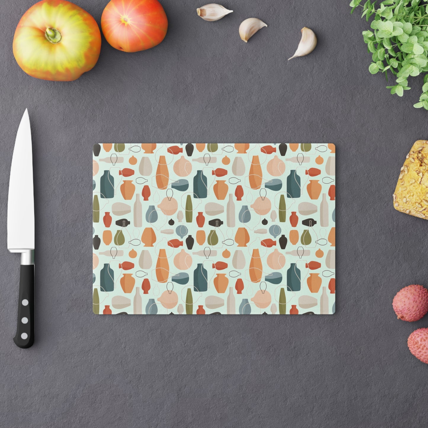 Decorative Vase Patterned Cutting Board