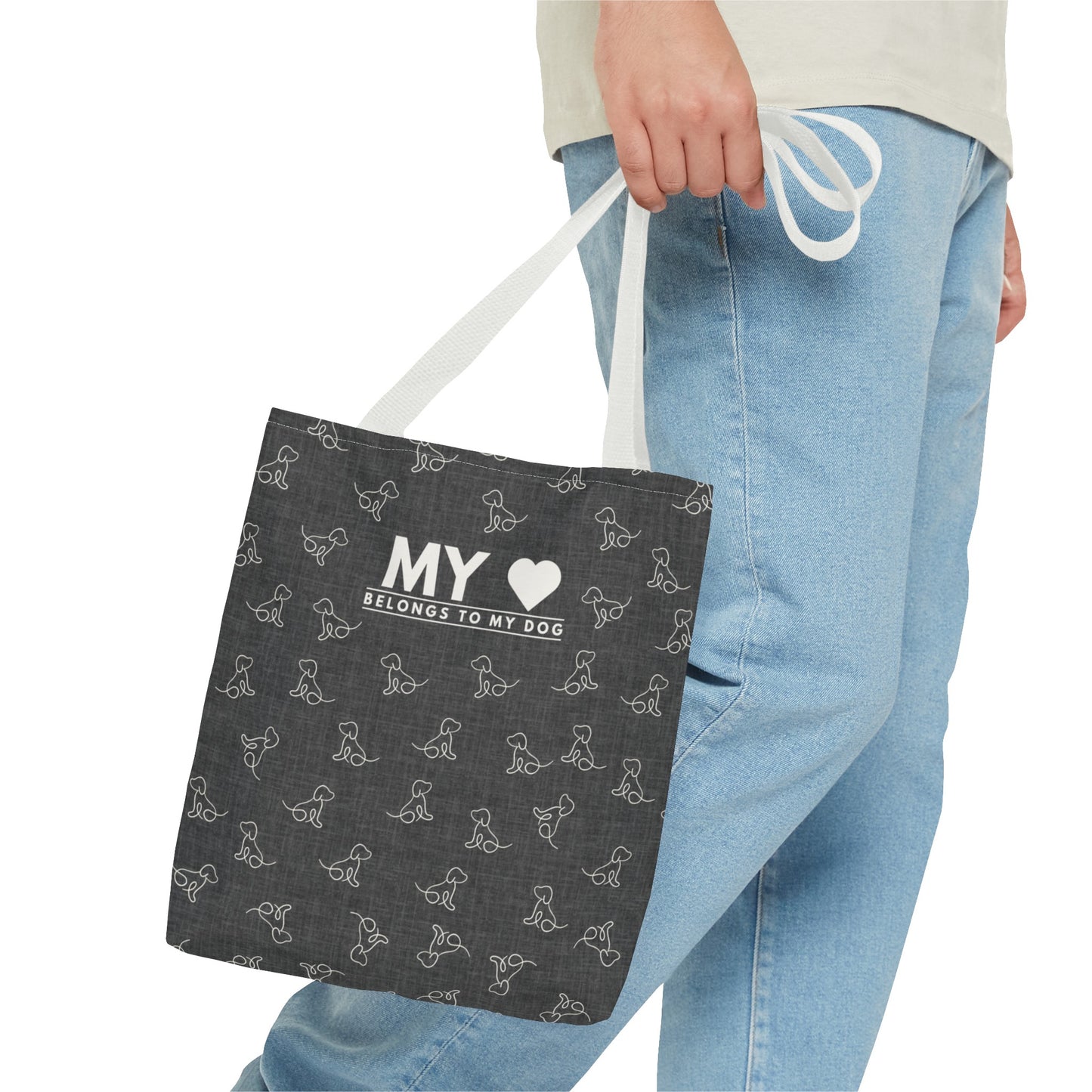 My Heart Belongs To My Dog Tote Bag