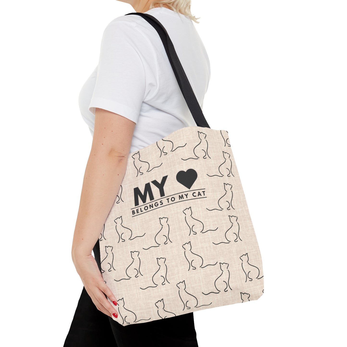 My Heart Belongs To My Cat Tote Bag