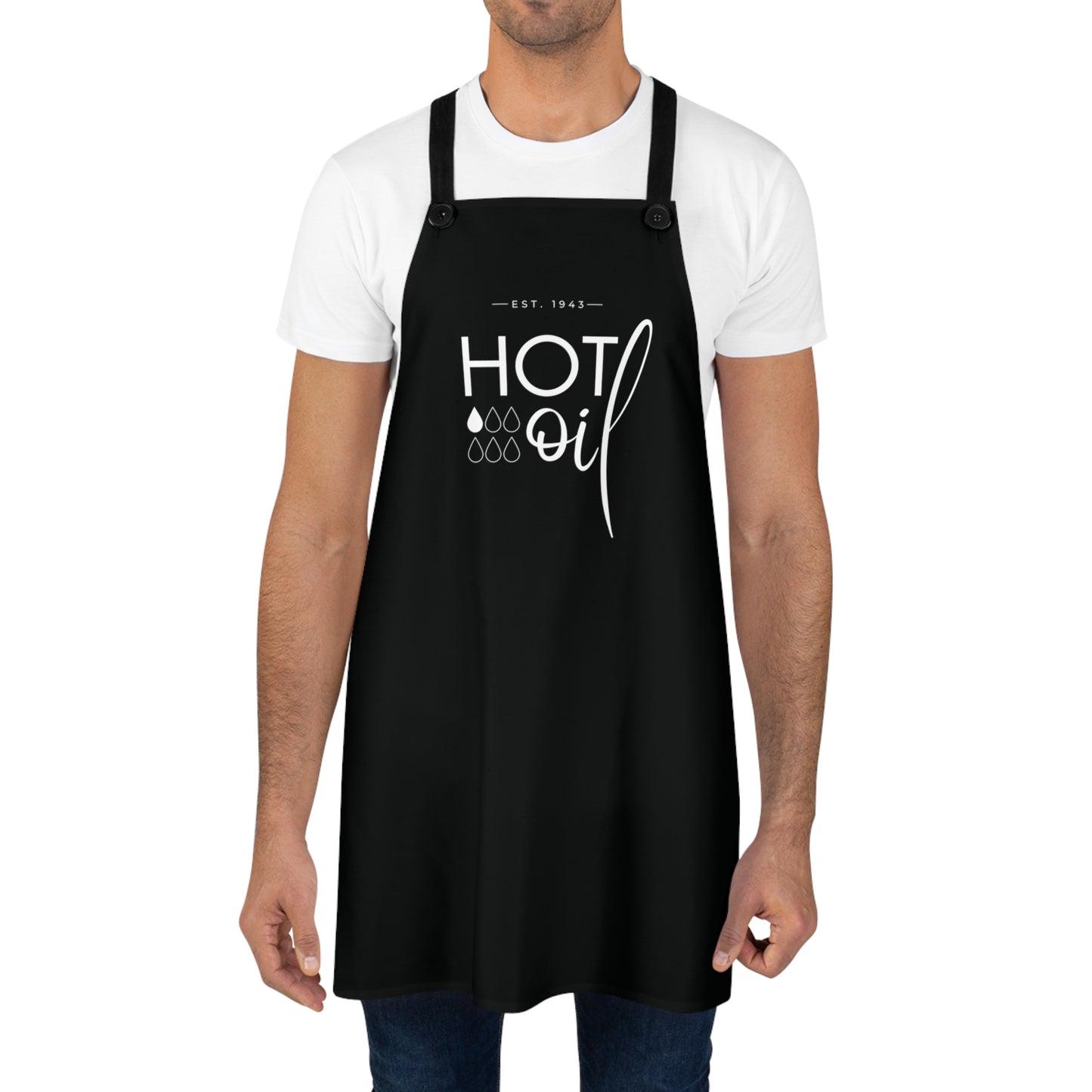 Black Hot Oil Apron