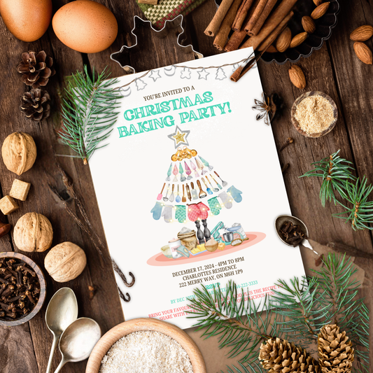 Christmas Baking Party Invitation