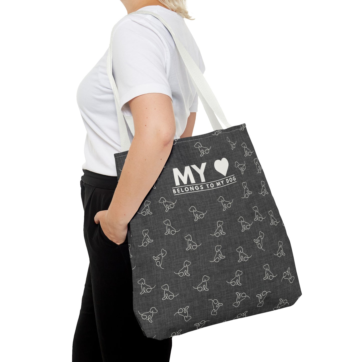 My Heart Belongs To My Dog Tote Bag