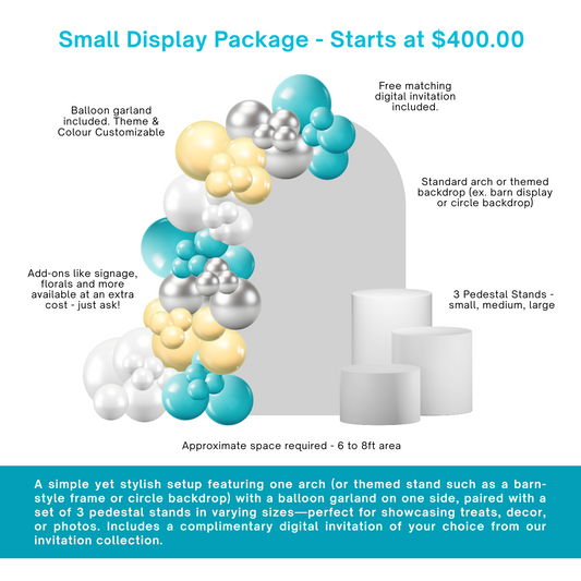 Small Arch Backdrop Package - Starting at $400