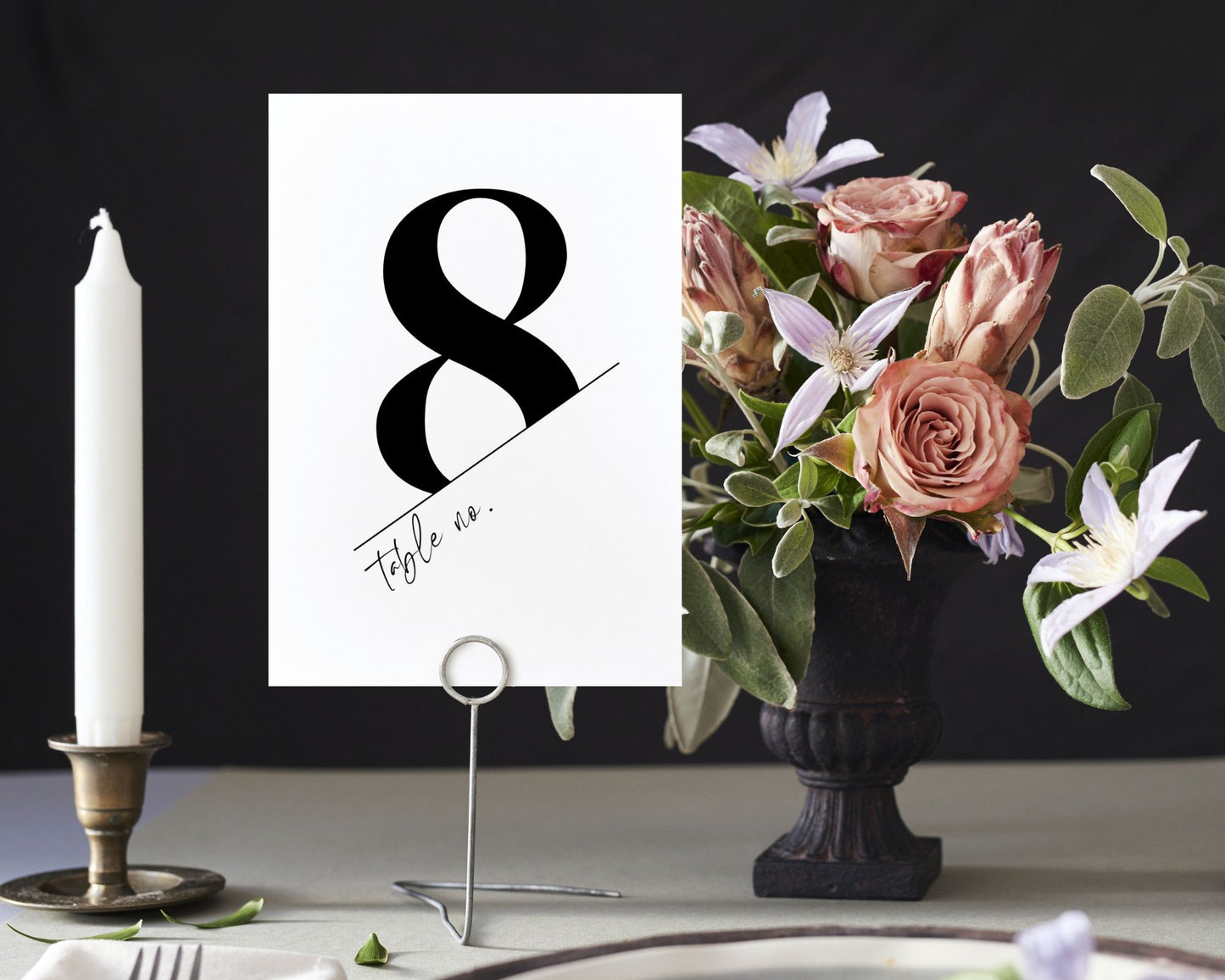 Printable Table Numbers, Table Numbers - Size 4"x6"