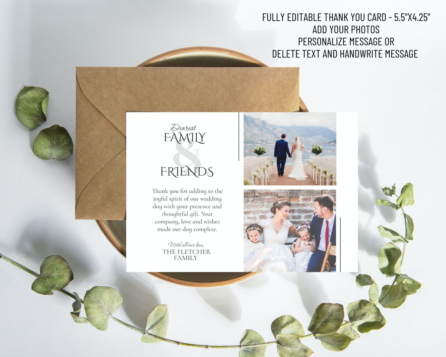 Wedding Invitation, Family Wedding Invitation - Editable Templates