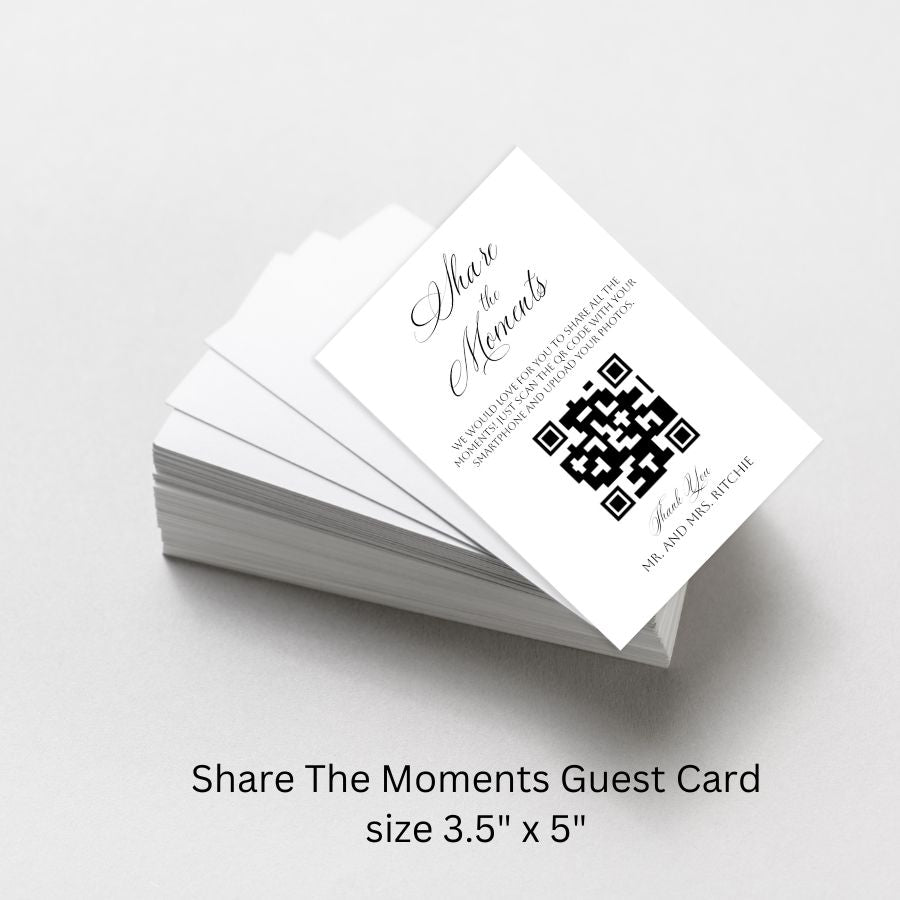 Editable Share The Moments Card - size 3.5x5