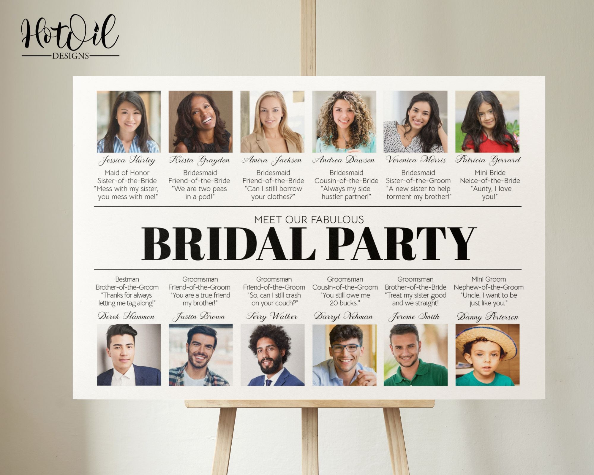 Wedding Rave Sign Bridal Party Sign Template